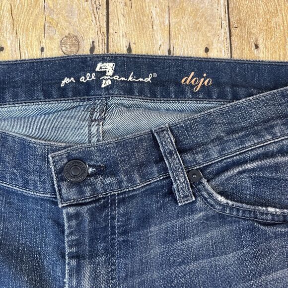 7 For All Mankind Dojo Jeans Chain 7's Women Size 31 (33X34) - Picture 8 of 9